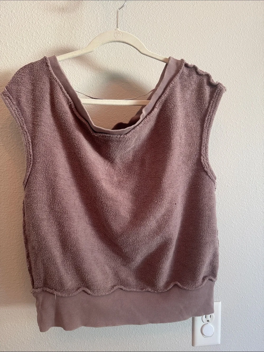 Free People Mauve/Pink Sleeveless Knit Tank